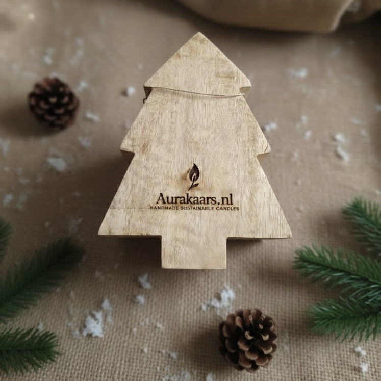 Eco-friendly Wooden Christmas Tree Candle